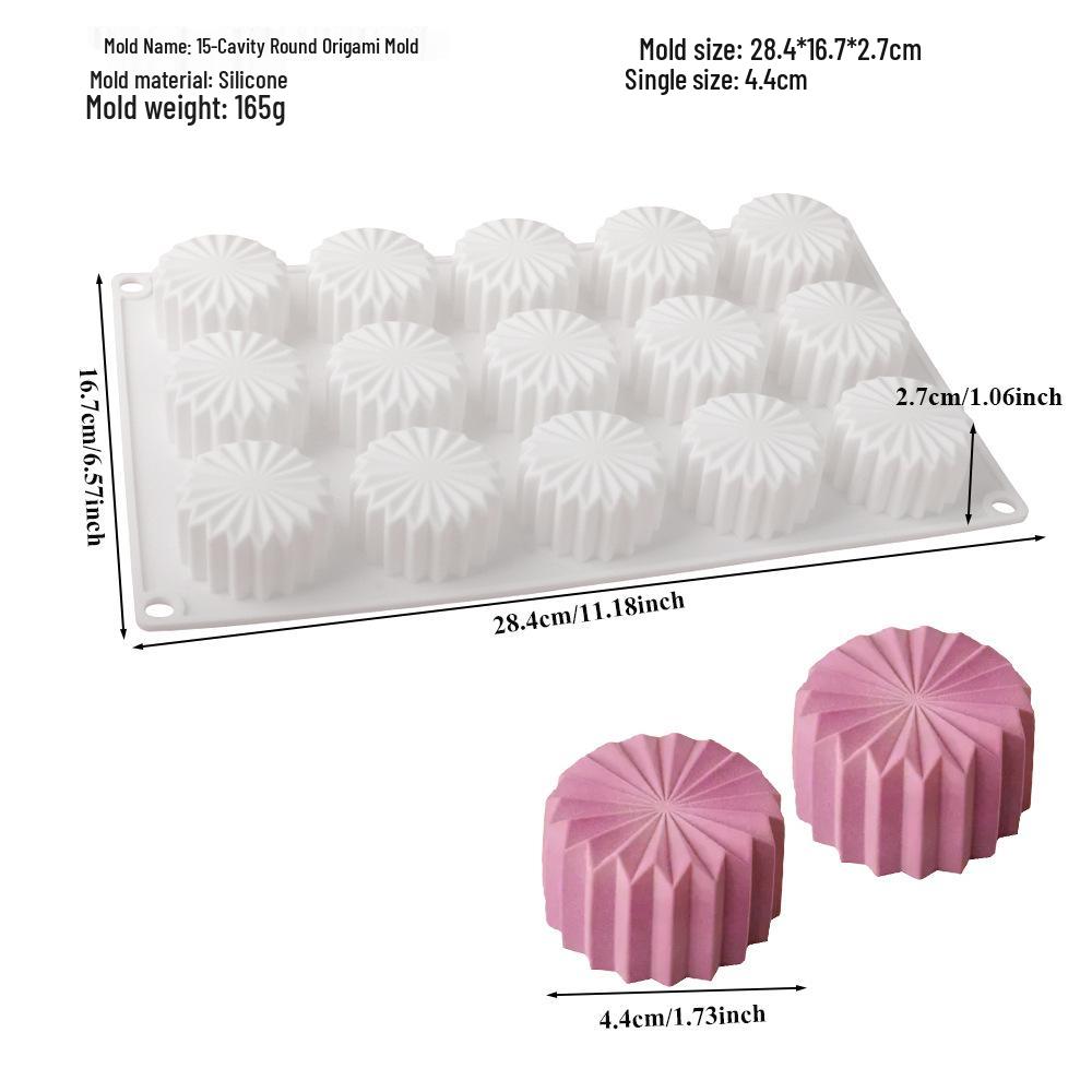 6-Cavity Flower & Heart Silicone Mousse Mold for Chocolate and Cakes