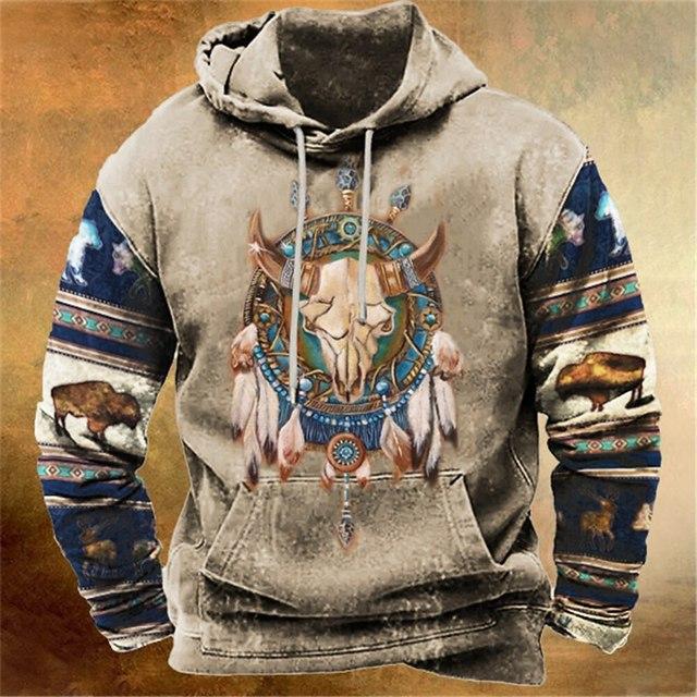 Толстовки для мужчин Y2k Golf Camping Casual cowboy Long Sleeve Autumn Fashion Hooded 3D Printed Loose Oversize