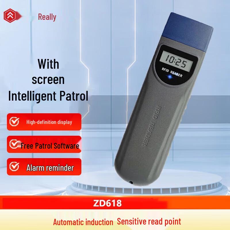 Система контроля обхода объектов Realand ZD618 RFID, китайская вилка (адаптер в комплекте)