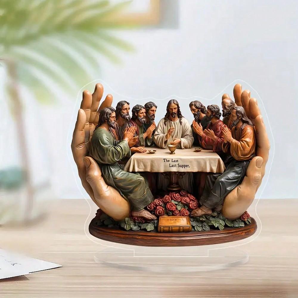 Jesus and Believers, Table Decoration, Bohemian Style, Suitable for Office, Living Room, Party, Christmas, Halloween