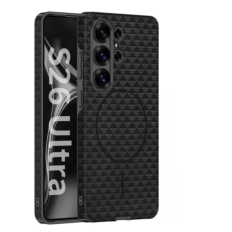 Гальванизированный кожаный чехол для телефона Samsung Galaxy S26 Ultra S26Ultra для беспроводной зарядки Magsafe Магнитная защитная крышка
