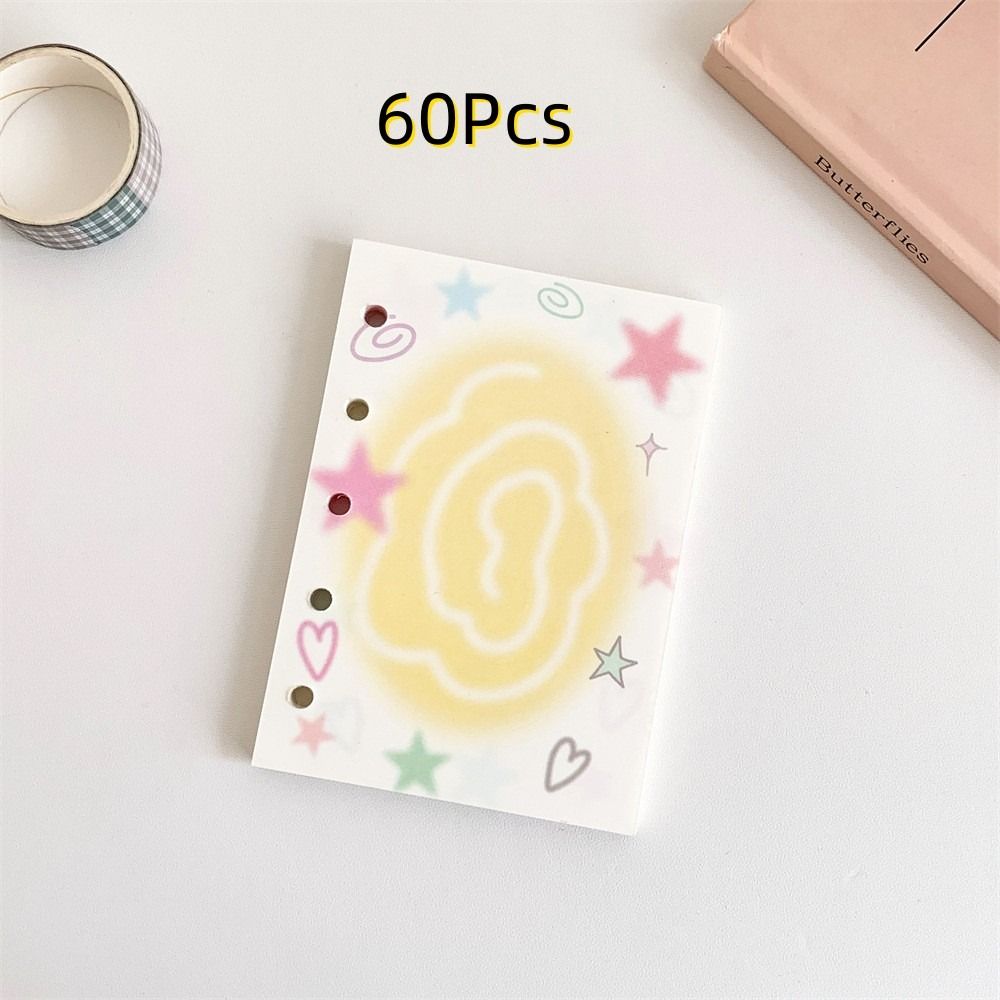 Double Buckle Photo Card Holder Cartoon M5 Pocket Notebook Kawaii Transparent Binder