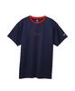 Champion DRYSAVER Short Sleeve with a Round Breathable Rubber and Script Logo Men's T-Shirt, Navy, C3-BB355, Neck, Design, Antibacterial, Print,