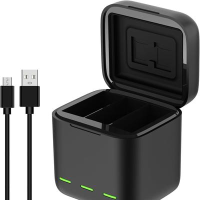 Зарядное устройство для GoPro Hero 11 Hero 10 Hero 9,3-канальное USB-аккумулятор, быстрое зарядное устройство для GoPro Hero11/10/9, чехол для хранения аккумулятора