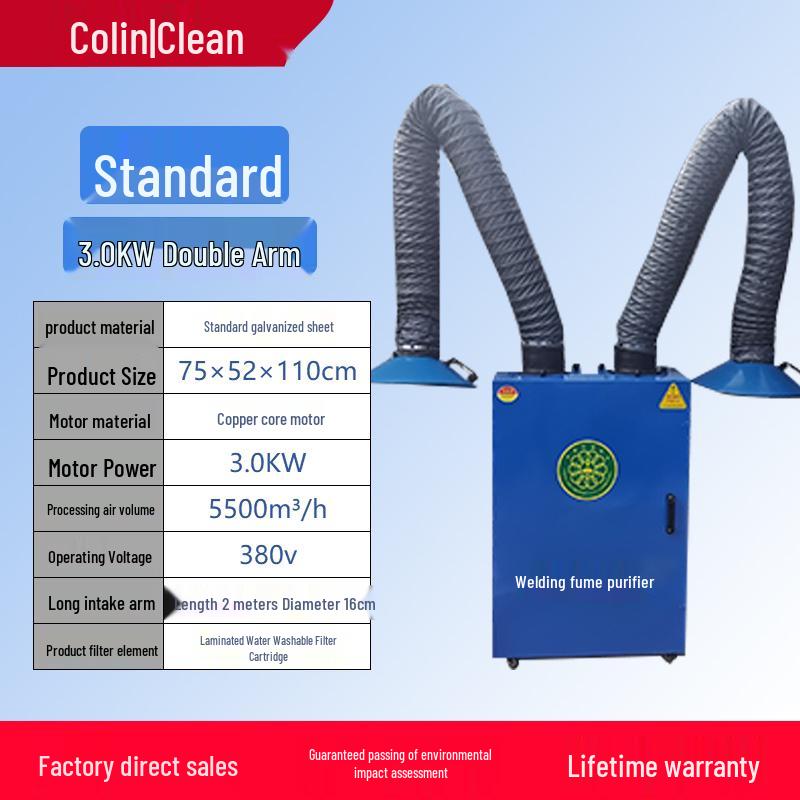 Mobile Welding Fume Purifier & Dust Collector for Soldering and Industrial Use