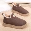 Зимние новые женские бархатные утолщенные 2025 теплые хлопковые ботинки на толстой подошве, нескользящие с мягкой подошвой, обувь для пожилых мам