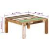 Coffee Table 80 x 80 x 40 cm Solid Reclaimed Wood
