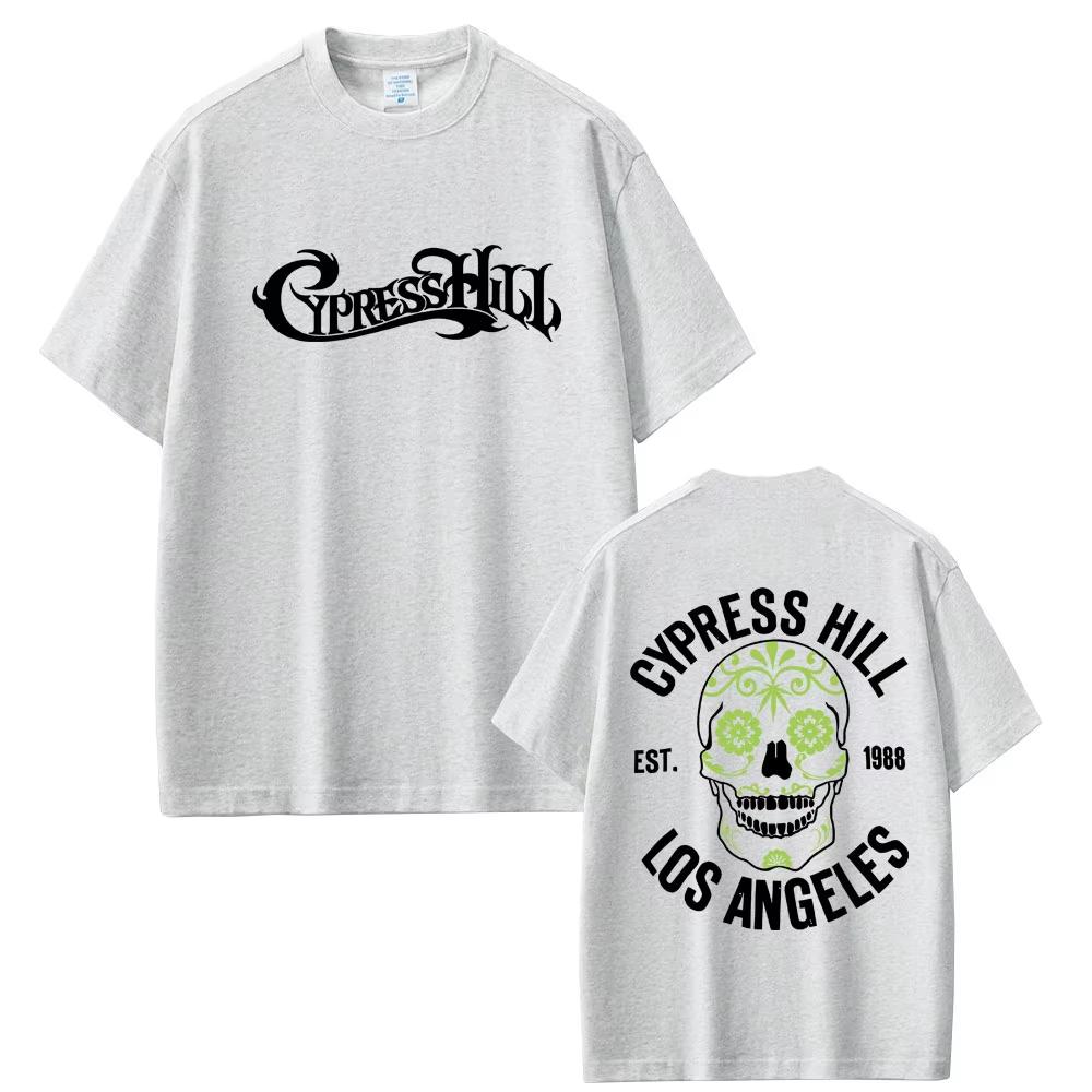 Футболка Cypress Hill с графикой скелета Мужская Женская Хип-хоп Мода Уличная одежда Мужская Повседневная хлопковая футболка с коротким рукавом