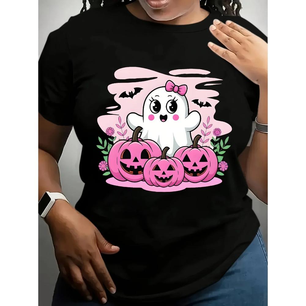 WoUnisex Halloween TShirt Cute Pumpkin Graphic Breathable Summer Short Sleeved Harajuku Streetwear Tops Aesthetic Clothes
