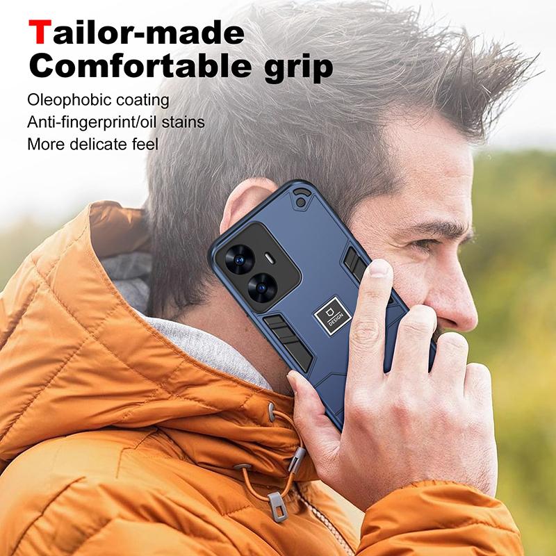 Для Realme C51 C53 C55 Бронированный Магнитный Жесткий ПК Чехол для Телефона Для Realme C53 Для Realme C55 Защита Объектива Противоударный Чехол