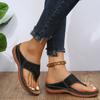 Fashion 2024 Clip Toe Wedge Sandals Women Summer Thick Platform Beach Sandals Woman Plus Size 44 Low Heels Gladiator Sandalias De Mujer