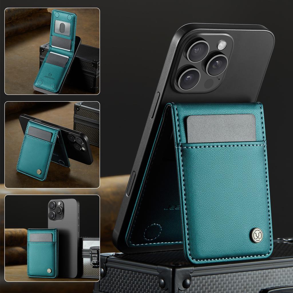 Магнитный чехол-картхолдер с кольцом MagSafe подходит для серии iPhone17/16/15 Apple 14/13/12 противокражный чехол из матовой кожи