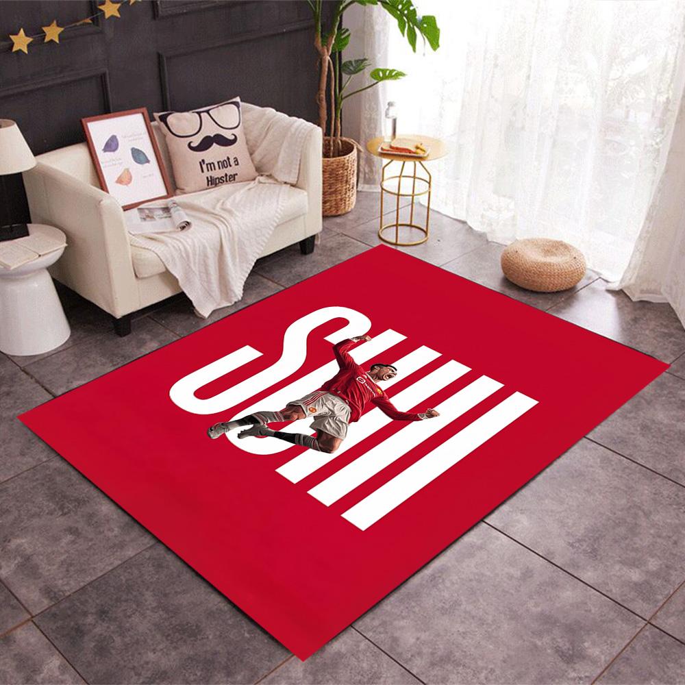 Soccer Player Celebration Area Rug Design for Kitchen Outdoor Bedrooms Decorate room Antislip Carpet Decorate Offices Spiritual Gift