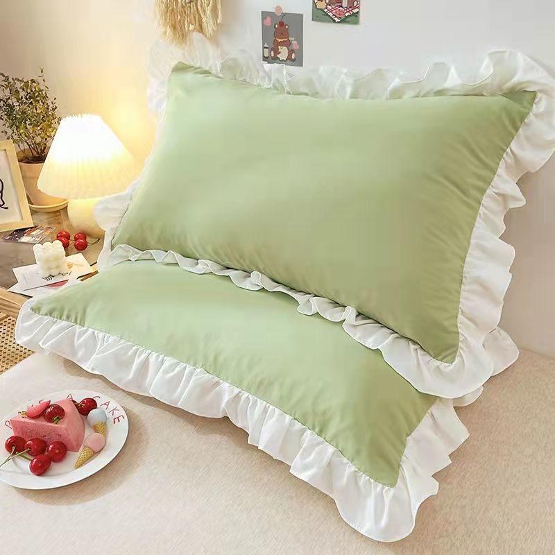 Princess Pillowcases with Ruffles Multiple Sizes Pillow Cover Comfortable Pillow Case for Adults Kids