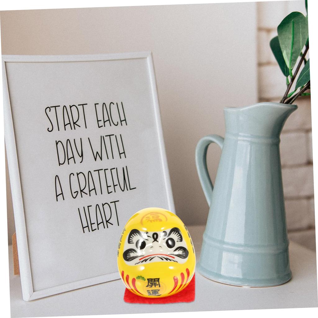 BESTOYARD Дарума Дарума Фигурка манящая кошка Интерьер Талисман на удачу Японский стиль Украшение для входа Подарок на Новый год Керамическое ремесло Интерьер автомобиля