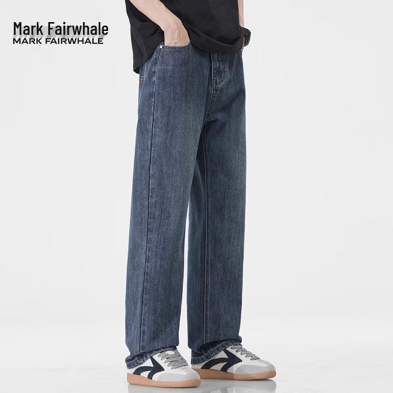 Mark Fairwhale Men's Vintage Loose Straight-Leg Jeans