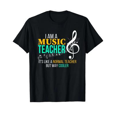 Funny Music Teacher T Shirt Cool S Girls Kids Vintage Fashion Stretched Homme Top For Everyday Wear Streetwear Versatile
