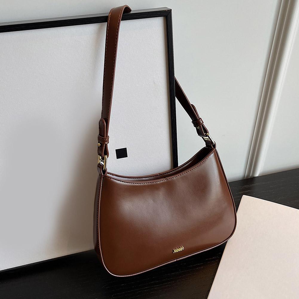 Модная сумка на ремне из искусственной кожи, большая вместительная женская сумка на одно плечо, однотонная винтажная простая сумка-мессенджер