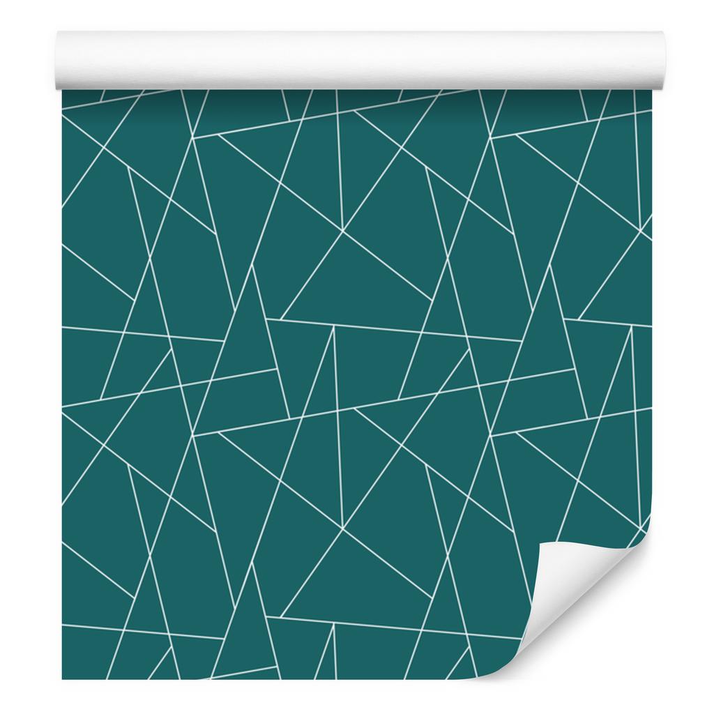 Wallpaper Geometric pattern turquoise, turquoise mountain 50x1000