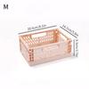 1-3pcs Plastic Foldable Storage Crate Folding Box Basket Stackable Jewellery Toys Boxes Organizer Cosmetic Drawer Case Portable