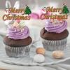 1 Set Cake Topper Exquisite Christmas Hanging Flag Festive Cake Inserts for Holiday Parties Decorations