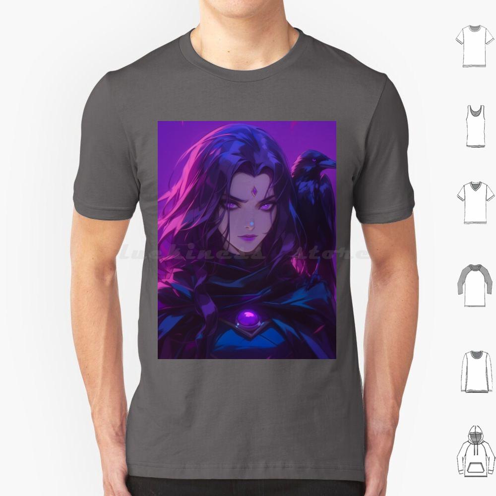 Raven3 T Shirt Men Women Kids 6xl Raven Infinite Aspire Go Titans Aesthetic Synthwave Raven Goth Cartoon Superhero Teen Tt