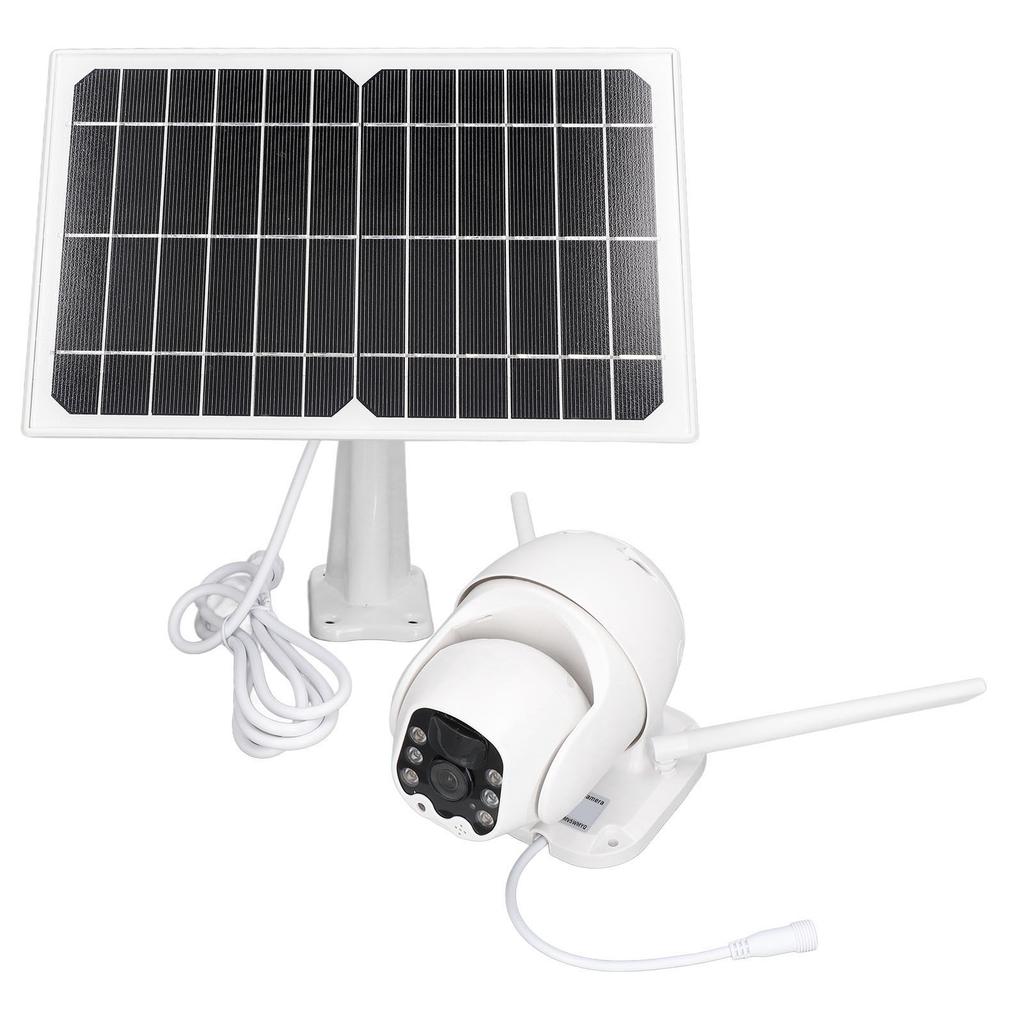 Solar Security Camera PTZ 355 Degrees Panoramic 1080P Home Surveillance System with 2 Way Audio PIR