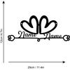 Personalized Metal Wall Art, Custom Heart Couples Sign, Wedding Anniversary Gift