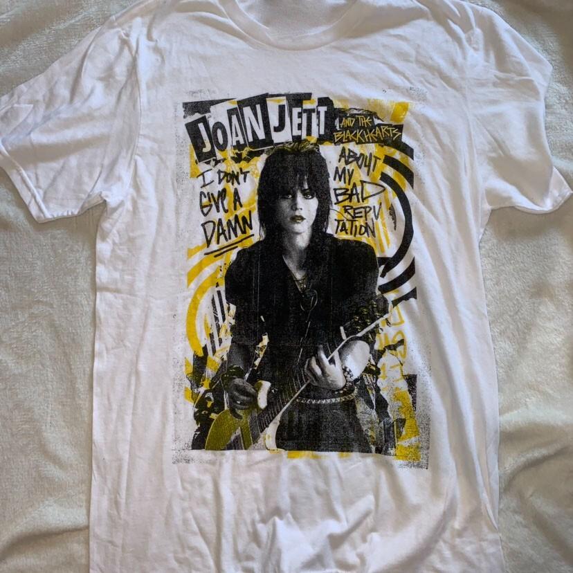 Vintage Joan Jett Live In Concert Cotton White All Size Unisex Shirt BT107