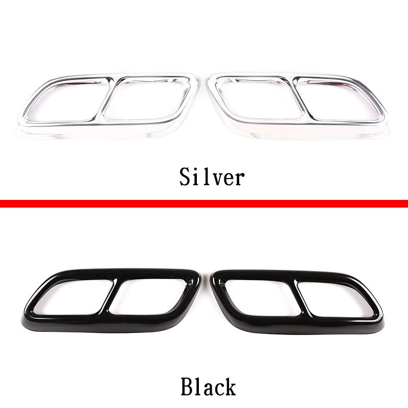 Для Cadillac CT5-21 нержавеющая сталь черный/серебристый автомобиль задняя выхлопная труба хвостовой глушитель выхлопной трубы нержавеющий автомобиль