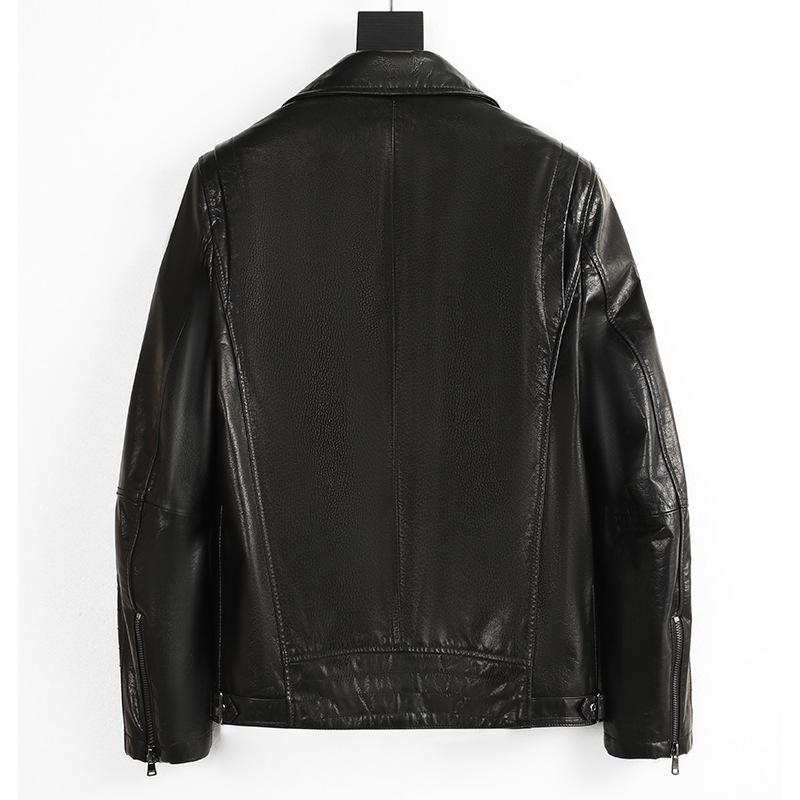 Куртка из натуральной кожи мужская облегающая куртка из вощеной коровьей кожи для мотоциклистов мужская короткая кожаная куртка осень