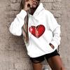Women's Fashion Hoodie Love Print Ladies Casual Sports Hoodie Girls Harajuku Pullover Long Sleeve Oversized Pocket Sweatshirt