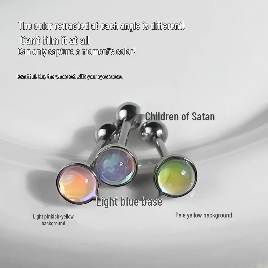 Милашка Горячая Девушка Титановая Сталь Кольцо для Языка Пирсинг Ювелирные Изделия с Внешним Спиральным Дизайном