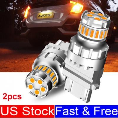 2x AUXITO 4157 3157 3156 Янтарные светодиодные лампы указателей поворота Без ошибок CANBUS