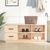 VidaXL Shoe Bench 100x34x45 Cm Solid Pine Wood 820177