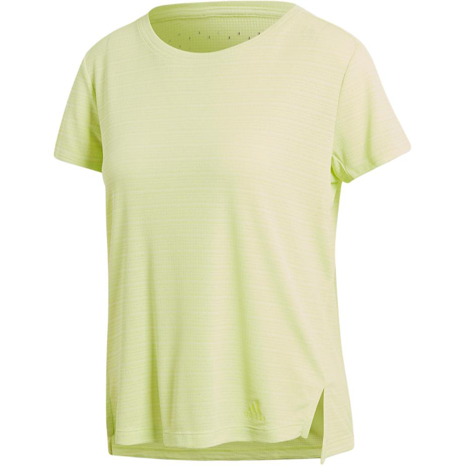Adidas T Shirts Women's Green Crew Neck Moderate Straight Fit CF4440