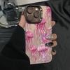 Розовый чехол-медуза для телефона iPhone 16 16E 15 14 13 12 11 Pro Max Прозрачный чехол для iPhone 16 16E 15 14 13 12 11
