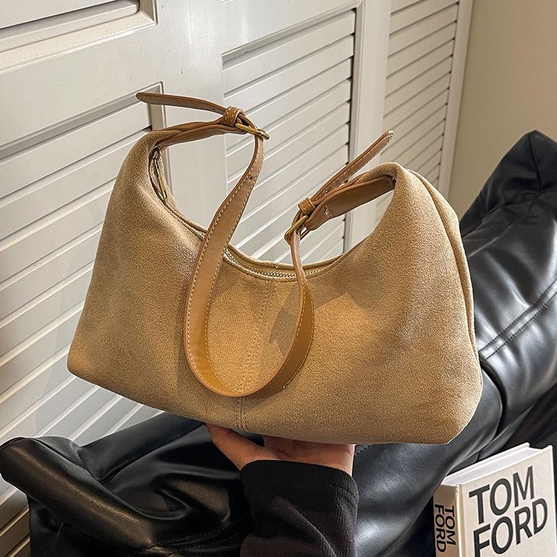 2023 Матовая Ретро Женская Сумка Через Плечо - Большая Вместимость, Универсальная Сумка-Тоут на Осень/Зиму для Поездок на Работу.