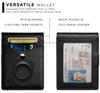 SERMAN BRANDS Money Clip Wallet - Men's Wallet Slim Front Pocket RFID Blocking Card Holder Minimalist Mini Bifold, 4.3 inches x 3.1 inches x 0.6