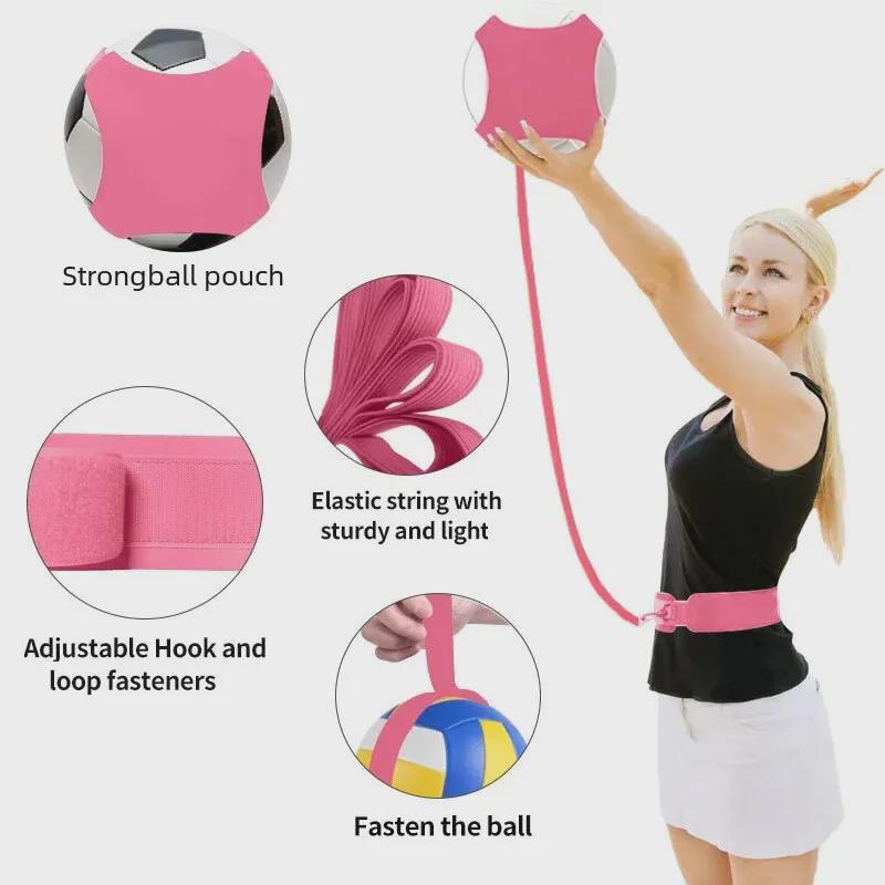 Тренировочный комплект для волейбола с ремнем для отскока мяча и эластичной веревкой