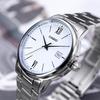Casio Серия часов Простые Ретро Маленькие Круглые Часы Деловые Повседневные Модные Часы из Нержавеющей Стали Кварцевый Механизм Ремешок из Нержавеющей Стали MTP-V002D-7B3