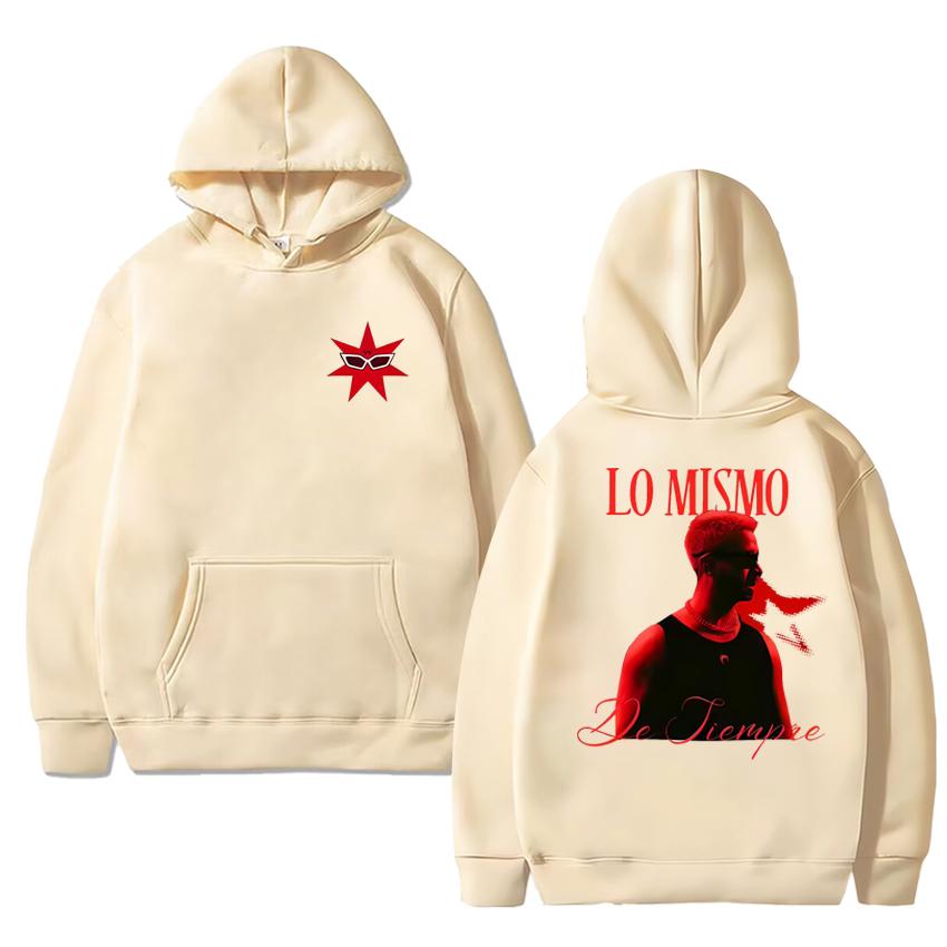 Singer Mora Lo Mismo De Siempre 2025 Album Double Sided print Sweatshirt Men women Trend fashion Hoodie Unisex Fleece pullover