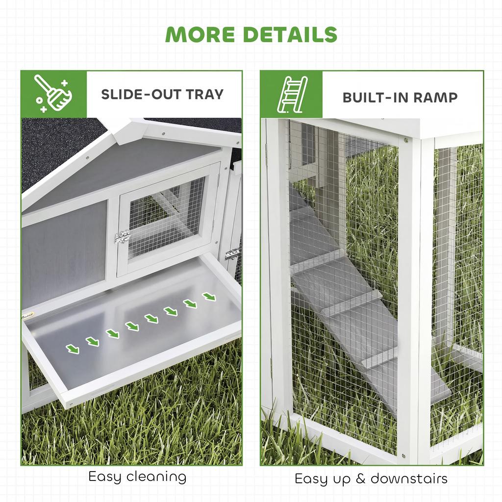 Large Chicken Coop Wooden Outdoor Chicken Cage Poultry Hen House With Nesting Box