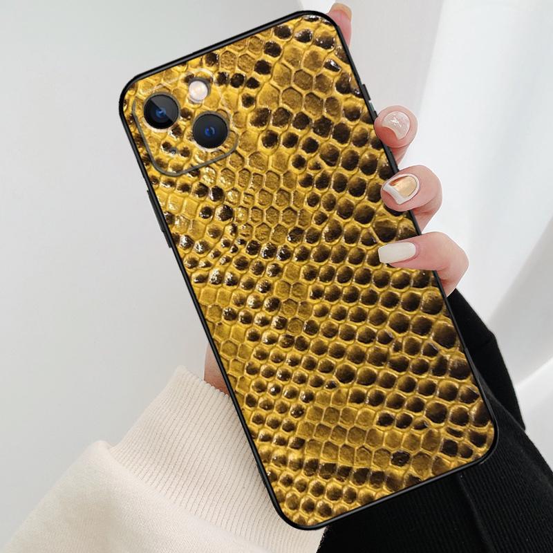 Чехол для телефона под змеиную кожу для iPhone 17 Pro Max 16 15 11 13 12 14 Pro Max mini 15 16 Plus 16e 17 Air Cover