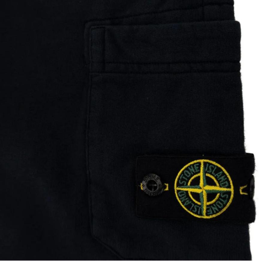 Stone Island Kids Solid Logo Elastic Shorts Kids shorts Black 801661840-V0020