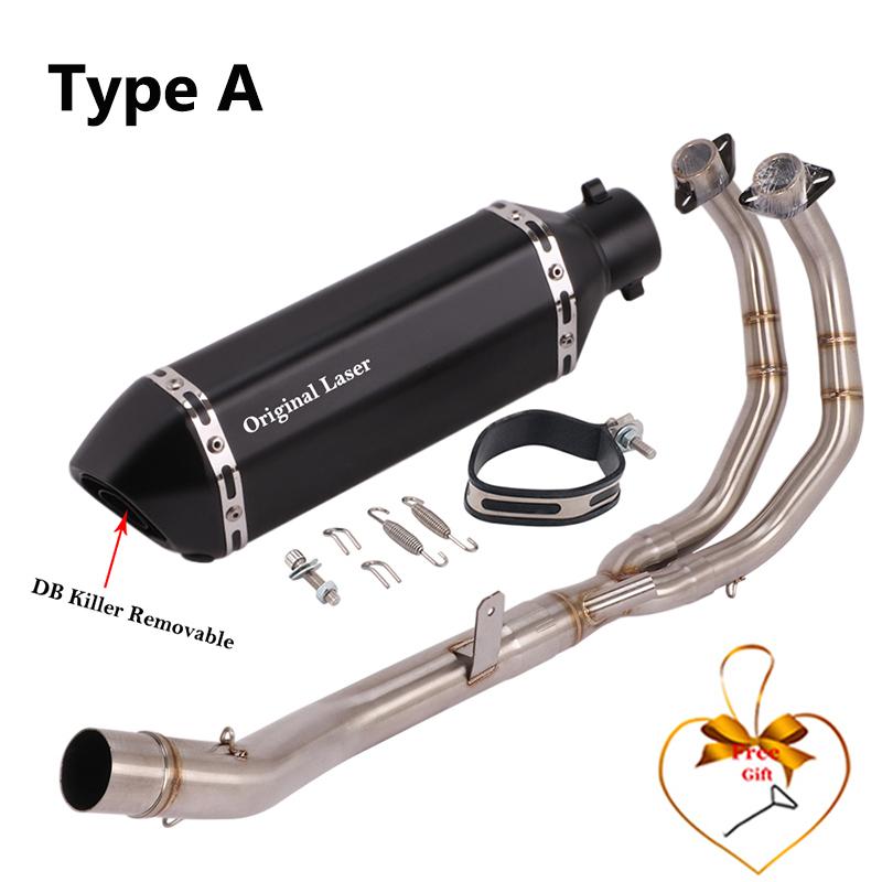 Full Systems For Honda CBR500 CB500X CB500F CBR500R 2013 - 2022 Motorcycle Exhaust Escape Modifies Front Pipe DB Killer Muffler