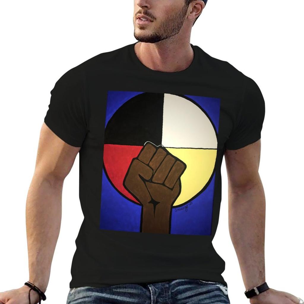 First Nations standing in solidarity with #BLM T-Shirt man tshirt man t shirts high quality lux