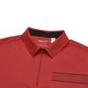 Fila Golf Series Solid Color Elite Long Sleeve Polo Shirt Men Tops Fluorescent-Flame-Red A11M415203F-RD