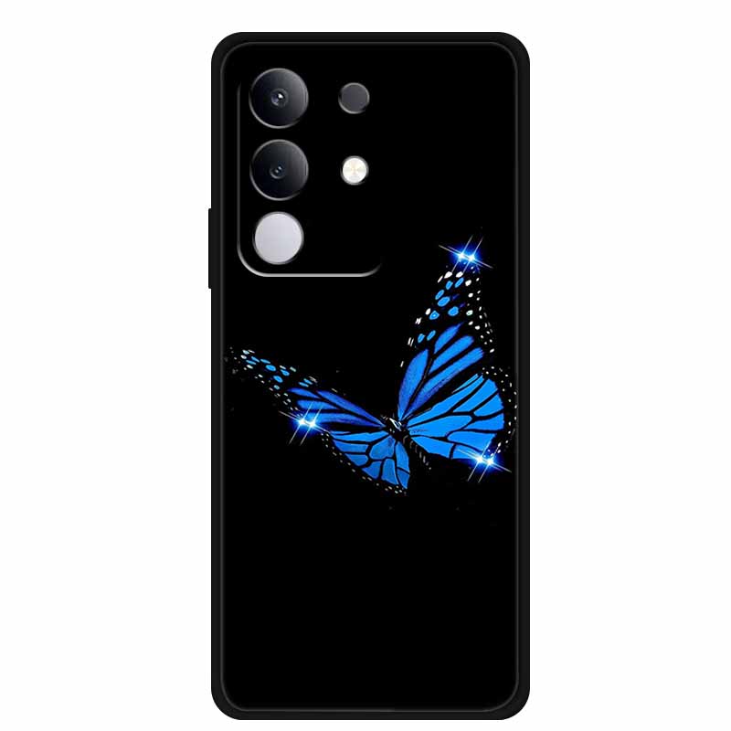 For vivo T4x Cover Silicone TPU Phone Case Funda for vivo T4x 5G V2437 Black Back Bumper Soft Protector Cartoon Anime Cute Capa