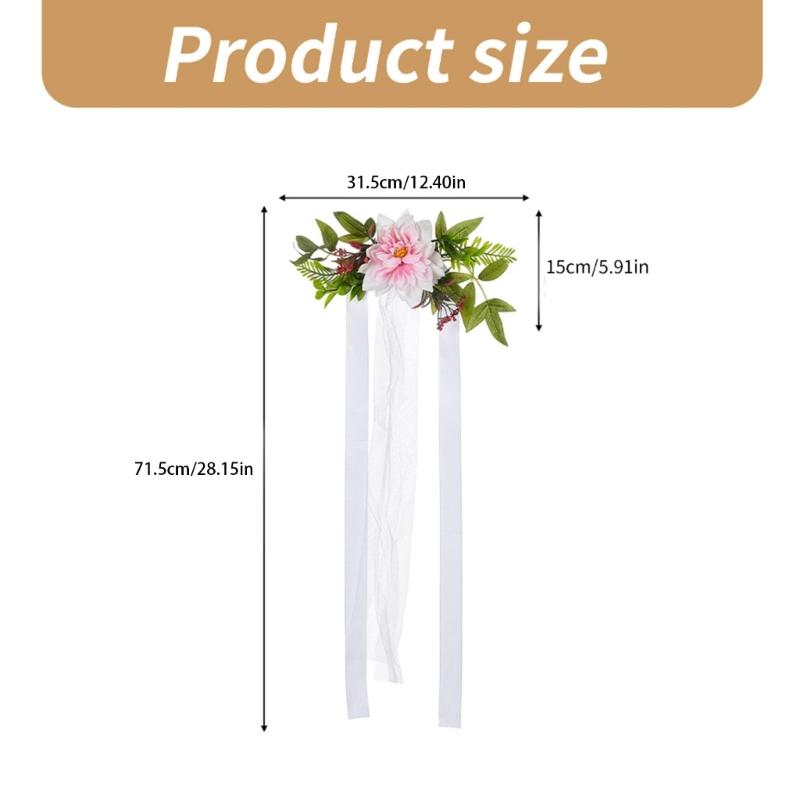 Wedding Ceremony Chair Back Flowers Elegant Wedding Chair Back Flower Embellishment Decorative Flowers for Aisle